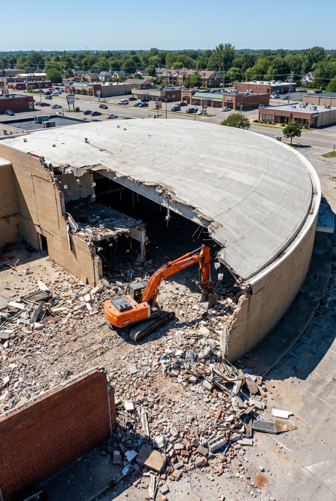 Commercial demolition in McLean, VA — office building teardown and interior gut-out