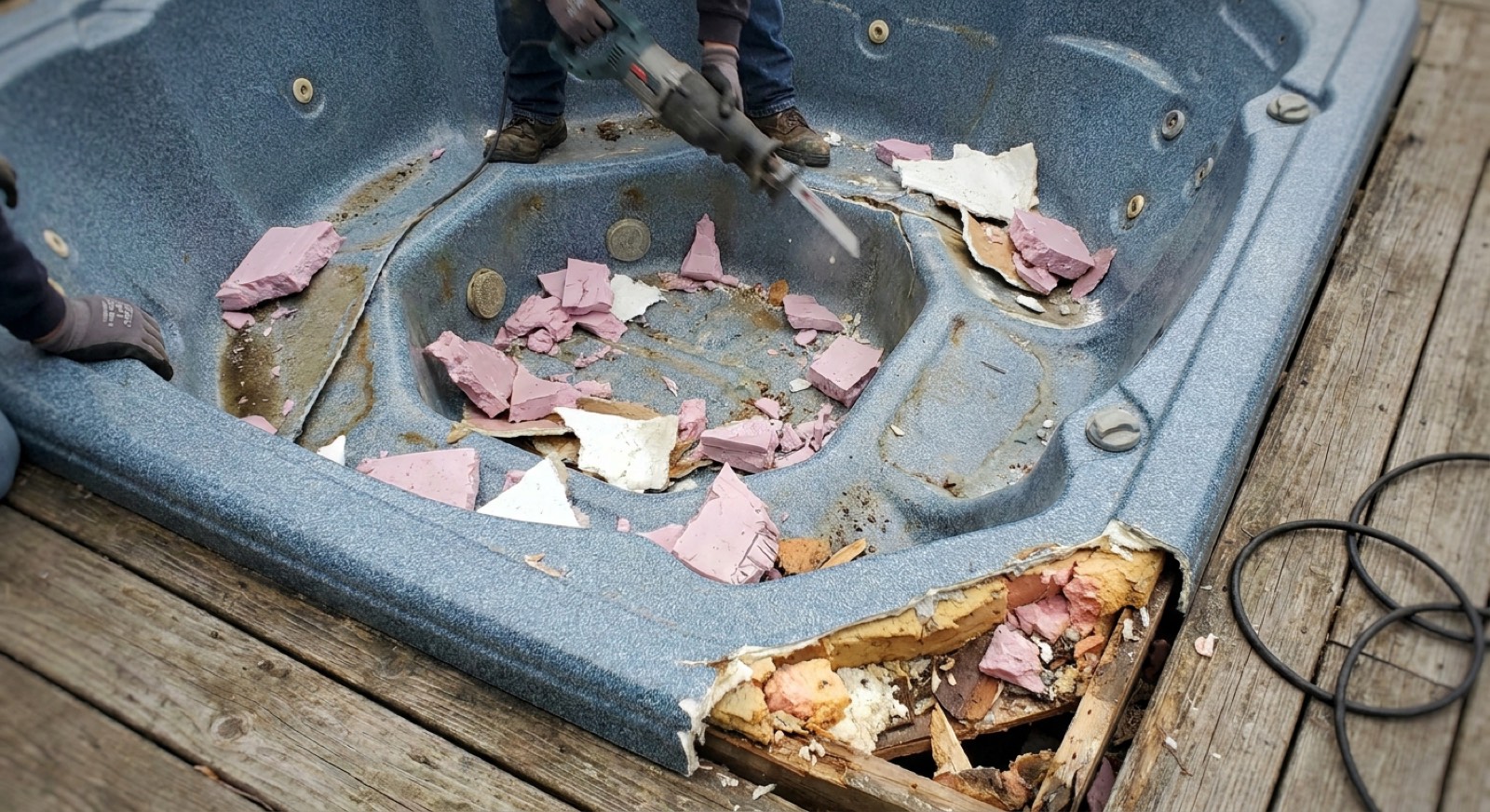 Hot tub removal in Northern Virginia