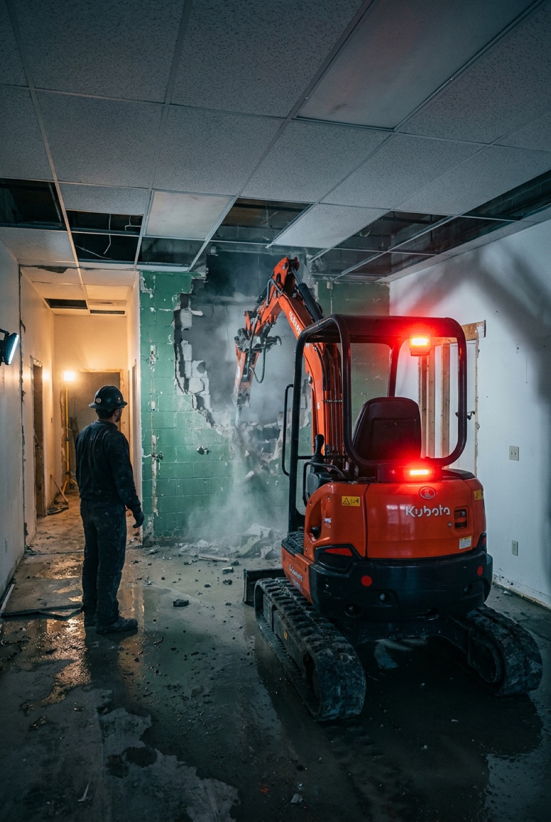 Interior demolition in Chesterbrook, McLean