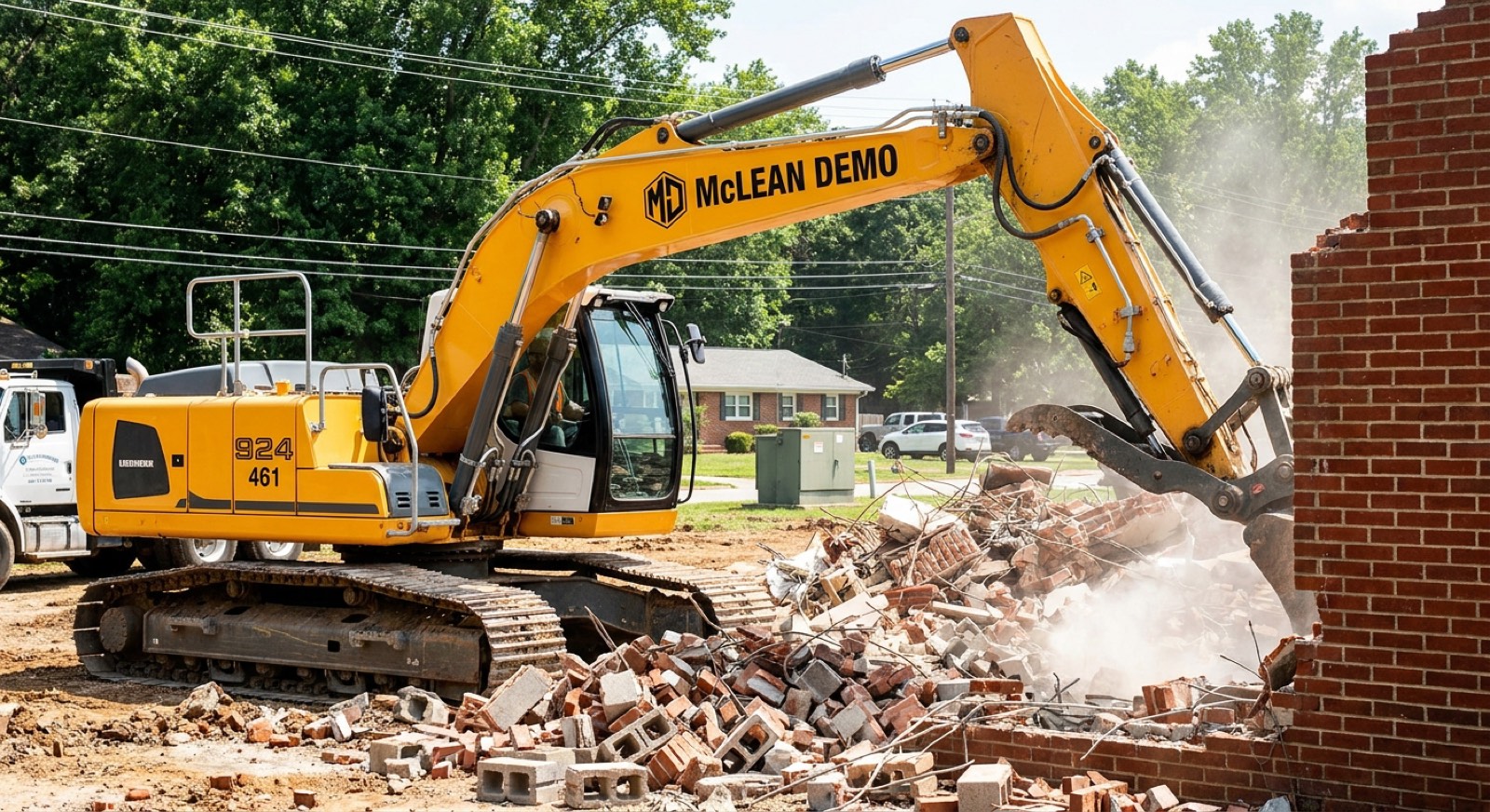 Residential demolition in McLean, VA
